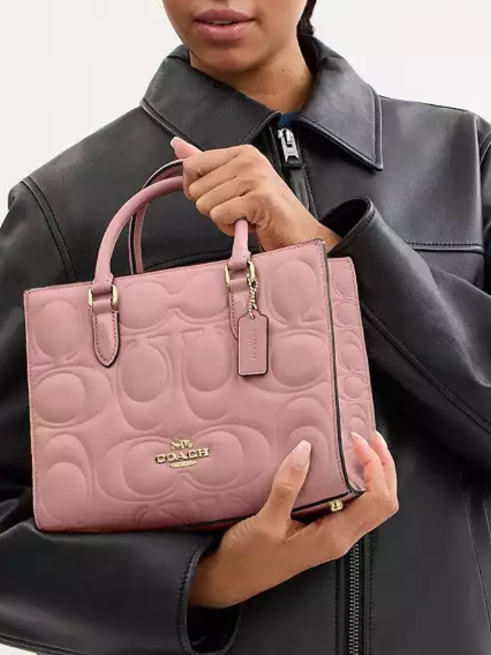 NWT💗Coach Maggie Small Tote Bag
In Signature Leather Pink Petal CY670 Satchel - Picture 10 of 10